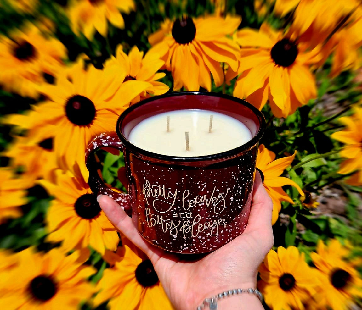 Pumpkin Spice Latte Fall leaves and Lattes Please Mug