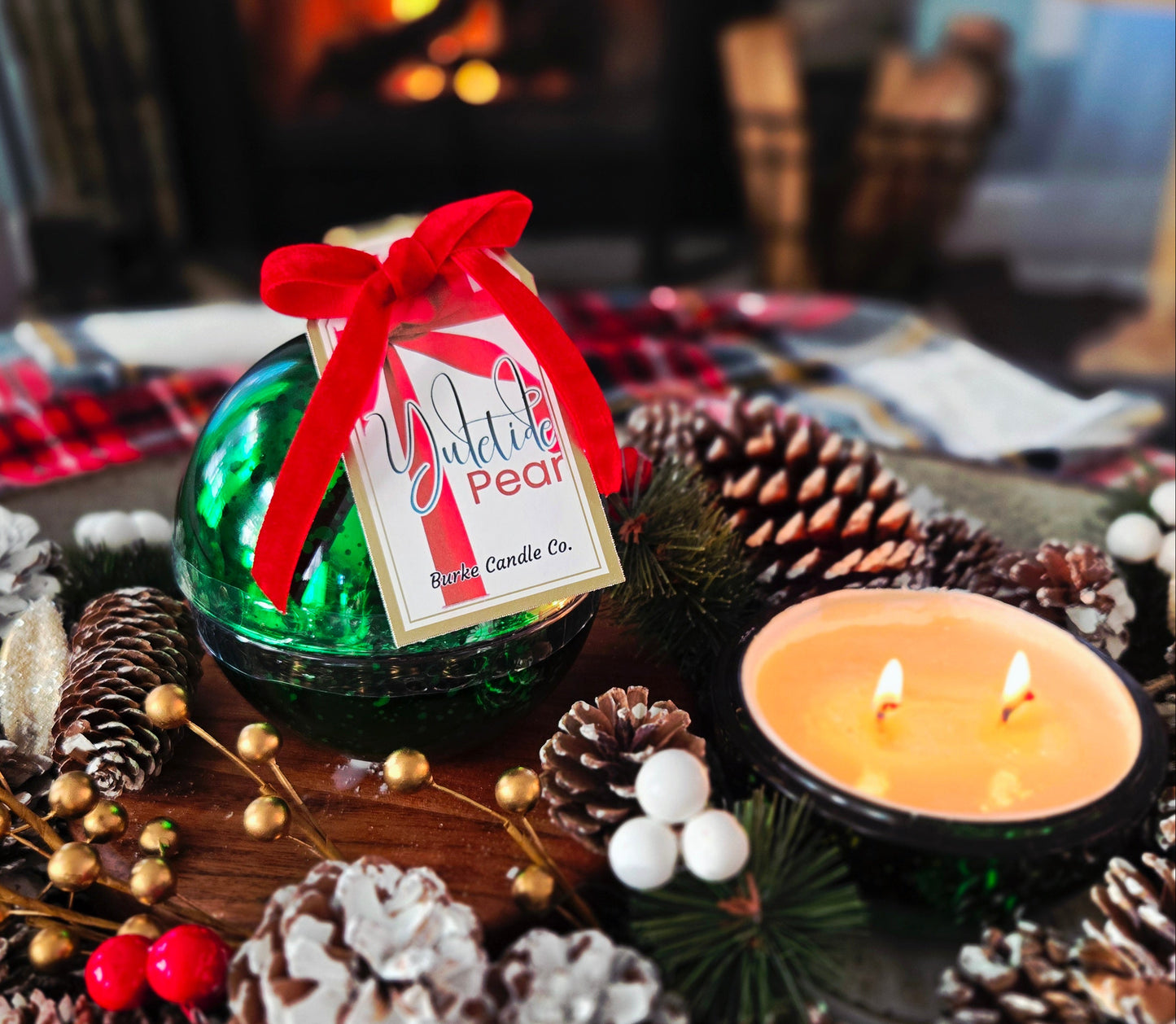 Yuletide Pear Heirloom Ornament Candle
