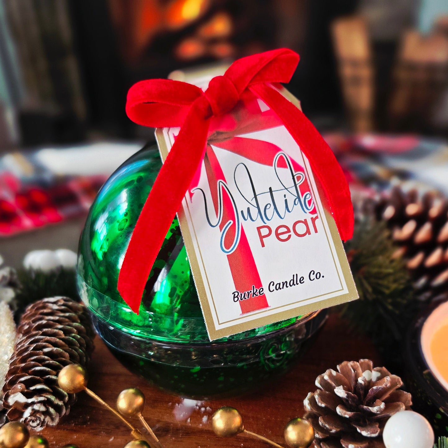 Yuletide Pear Heirloom Ornament Candle