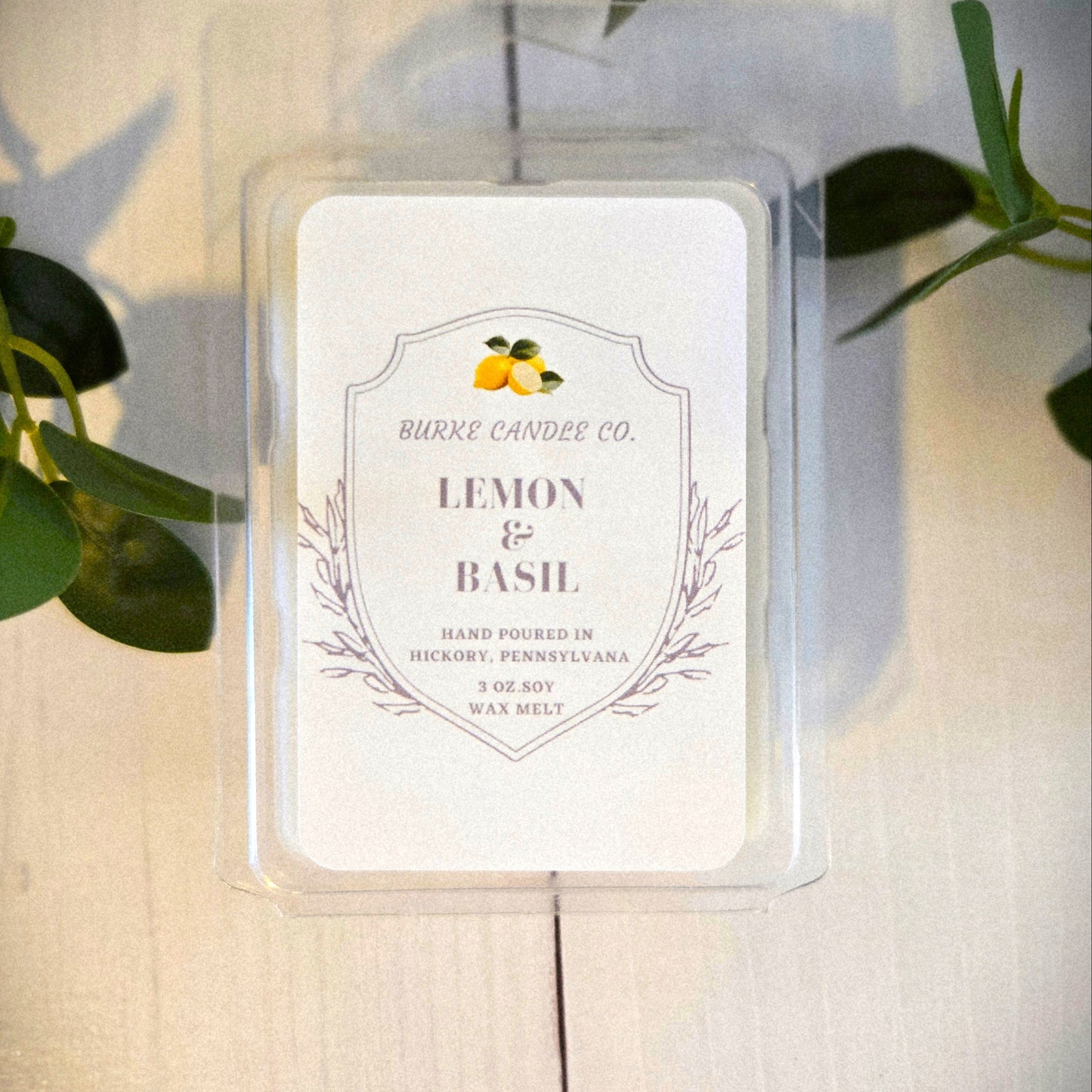 Lemon & Basil wax melt